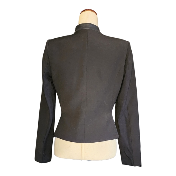 BCBG MAXAZRIA Barrett Zip-Peplum Black Blazer,  Size small - Picture 5 of 10